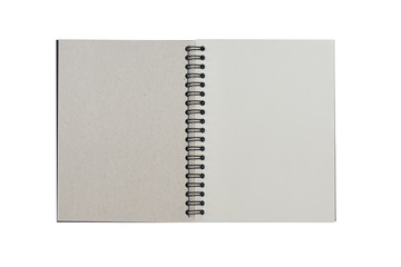 Open cardboard diary