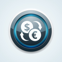 EUR USD currency exchange button illustration
