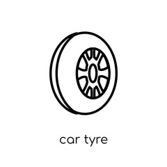 car tyre icon from Car parts collection.