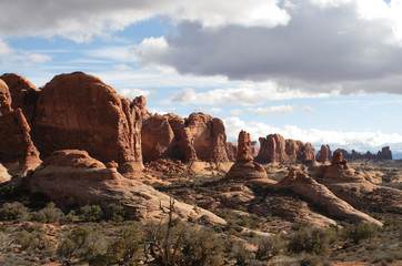 Fototapeta na wymiar Scenic Utah landscapes taken in Arches National Park