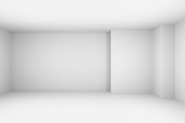 Abstract empty white room simple illustration