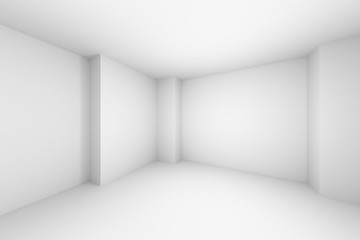 Empty abstract white room simple illustration