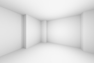 Empty abstract white room simple illustration