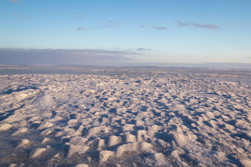Winter landscape, snowy weather, beautiful winter view.