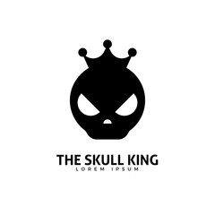 Abstract logo of a skull with the crown