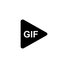 text gif inside the play icon