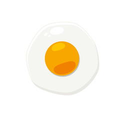 Round Yellow Egg. Isolated Vector Illustration