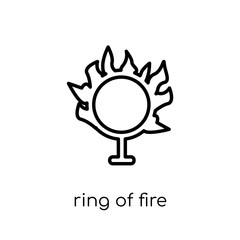 Ring of fire icon from Circus collection.