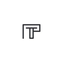 Letter T Outline Abstract Creative Minimalist Icon Logo Design Template Element Vector