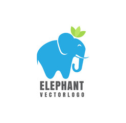 blue flat elephant logo