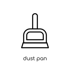 Dust pan icon. Trendy modern flat linear vector Dust pan icon on white background from thin line Cleaning collection