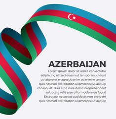 Azerbaijan flag, vector illustration on a white background