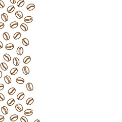 Coffee beans ad banner template blank background.