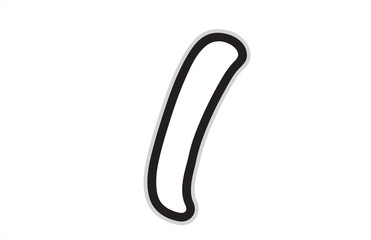 l black and white alphabet letter logo icon design