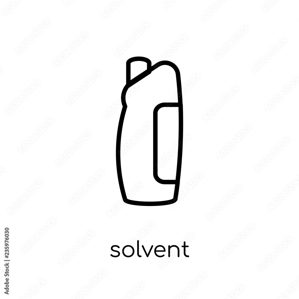 Poster solvent icon. trendy modern flat linear vector solvent icon on white background from thin line clean