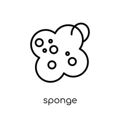 Sponge icon. Trendy modern flat linear vector Sponge icon on white background from thin line Cleaning collection