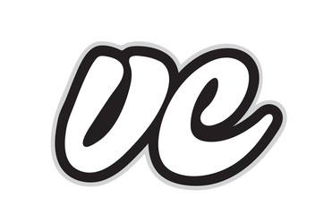 ve v e black and white alphabet letter logo combination icon design