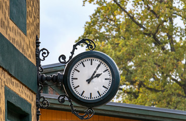 Fototapeta na wymiar Beautiful vintage station clock