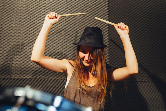 Female drummer