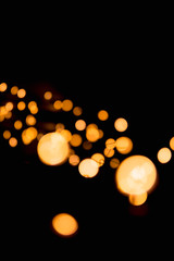 blurred bokeh on black background