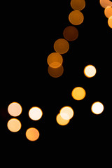 blurred bokeh on black background