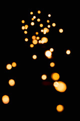 blurred bokeh on black background