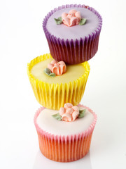 STACK OF THREE CUPCAKES