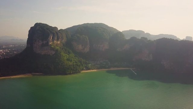 Aerial view of Krabi Beach . Thailand