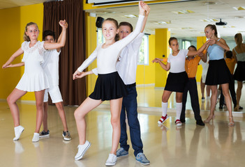 Children in dance class