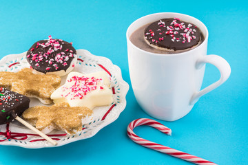 Hot chocolate with  marshmallows topping.
