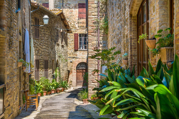 Bettona, picturesque village in the Province of Perugia. Umbria, central Italy.