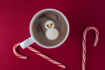 Hot chocolate with  marshmallows topping.