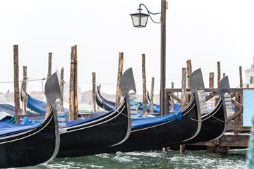 Obraz na płótnie Canvas Venetian boats on the water