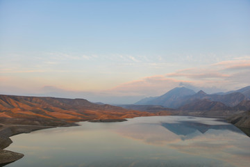 Fototapeta na wymiar The unique landscapes in Azat reservoir, Armenia