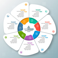 Abstract 3D Paper Infographics. Business template .Vector illustration