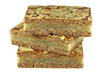 Dutch filled spiced biscuit isolated on white background