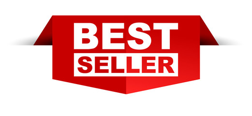 red vector banner best seller