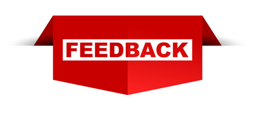 red vector banner feedback