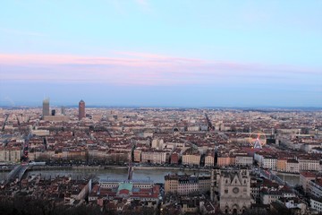 LYON VUE DEPUIS LA COLLINE DE FOURVIERE