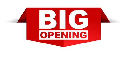red vector banner big opening