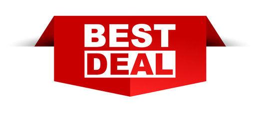 red vector banner best deal