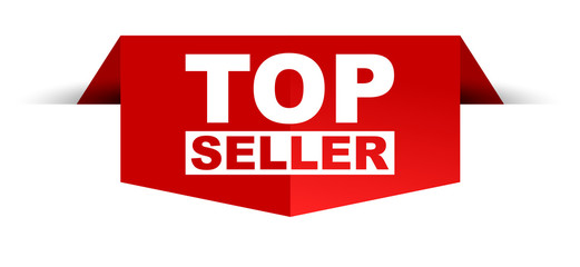 red vector banner top seller