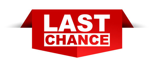 red vector banner last chance