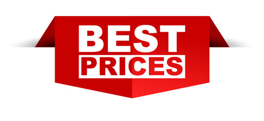 red vector banner best prices
