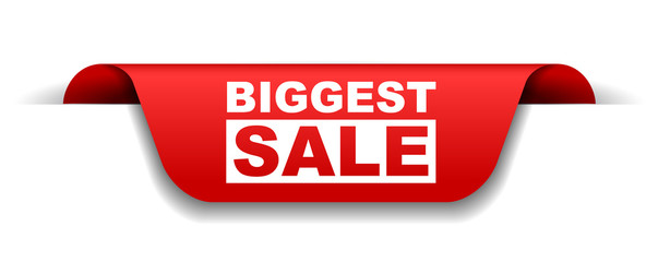 red vector banner biggest sale