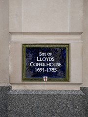 Site of Lloyd's Coffeehouse Plaque in City of London