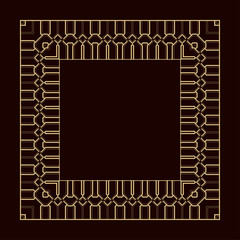 Seamless geometrical frame in style of art deco.