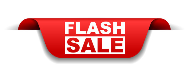 red vector banner flash sale