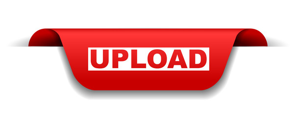 red vector banner upload