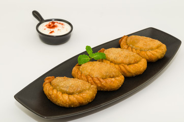 Empanadas. Homemade stuffed beef empanadas. Traditional colombian empanadas